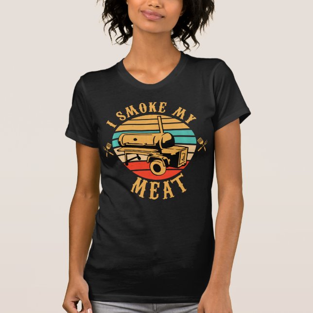 Camiseta Graciosos regalos de BBQ Lover | Fumo mi humeante  (Anverso)