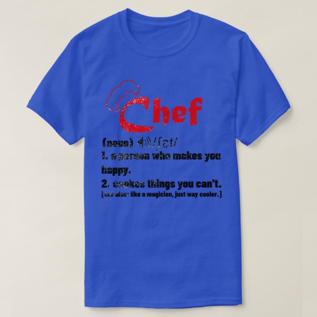 Camiseta Graciosos regalos de cocina de cocinero para defin (Diseño del anverso)