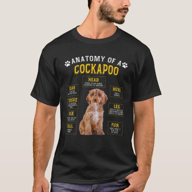 Camiseta Graciosos Regalos De Cockapoo De Anatomía Para Hom (Anverso)