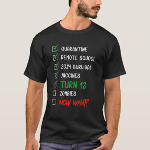 Camiseta Graciosos Regalos De Cuarentena De Cumpleaños 13