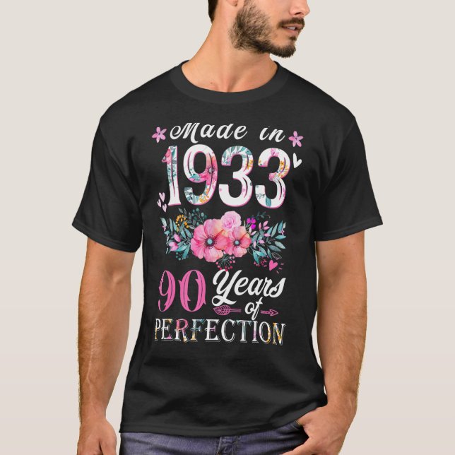 Camiseta Graciosos regalos de cumpleaños 90 para las mujere (Anverso)