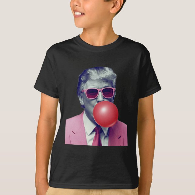 Camiseta Graciosos regalos de Trump Bubble Gum Yum (Anverso)
