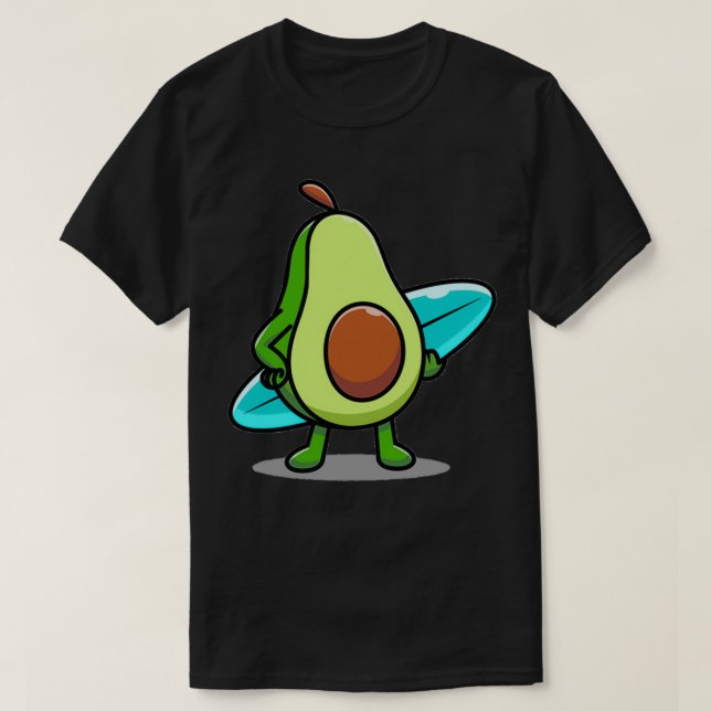 Camiseta Graciosos regalos de verano de aguacate surf (Diseño del anverso)