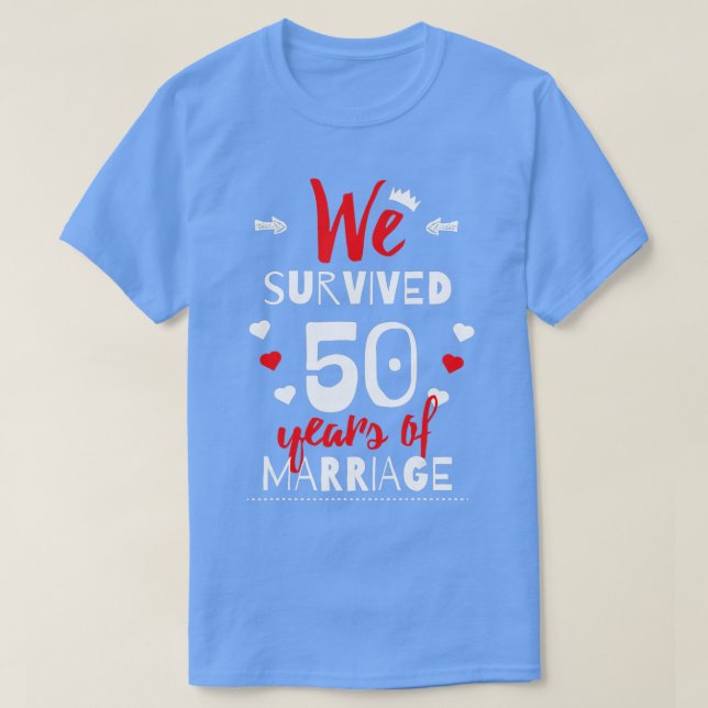Camiseta Graciosos regalos del 50° Aniversario del Boda par (Diseño del anverso)