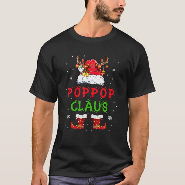 Camiseta Graciosos regalos familiares de Santa Poppop Claus (Anverso)