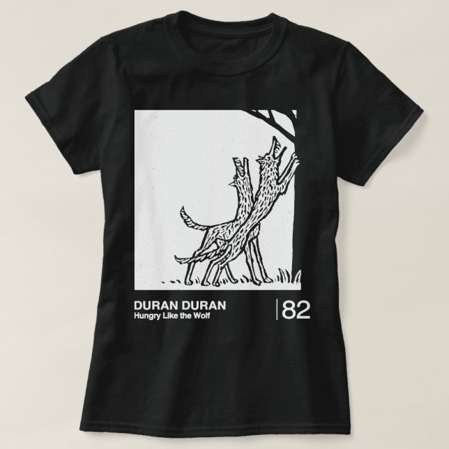 Camiseta Graciosos regalos Gran Bretaña Duran Rock Band Ret (Diseño del anverso)