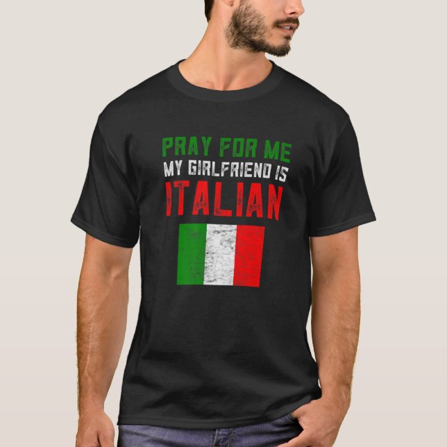 Camiseta Graciosos Regalos Italianos De Mordaza Rezan Por M (Anverso)