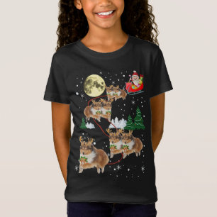 Camiseta Graciosos renos Sheltie Navidades de Navidad amant