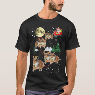 Camiseta Graciosos renos Sheltie Navidades de Navidad amant