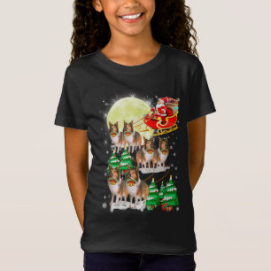 Camiseta Graciosos renos Sheltie Navidades de Navidad amant