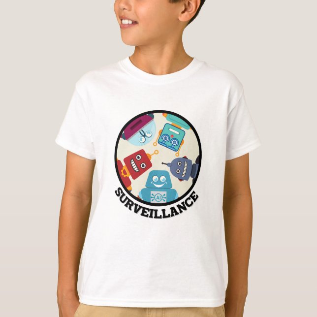 Camiseta Graciosos robots artificiales de inteligencia y vi (Anverso)
