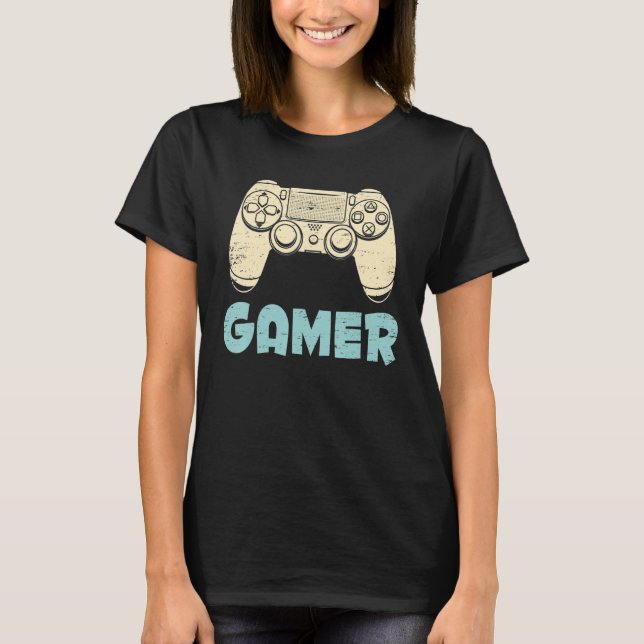 Camiseta Graciosos videojuegos gamers Gaming Design Gamer B (Anverso)