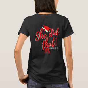 Camiseta Grad & Boujee  Lo Hizo  Graduación De Tos Rojos