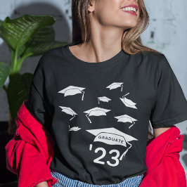 Camiseta Grad Cap Confetti Clase de Graduado 25