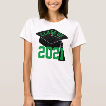 Grad Cap Green Class of 2024 T-Shirt