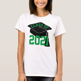 Camiseta Grad Cap Green Class of 2024 T-Shirt