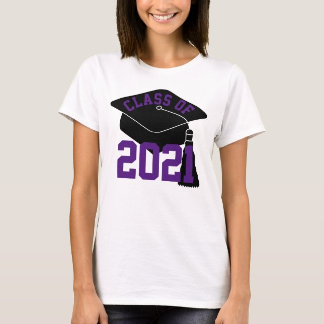 Camiseta Grad Cap Purple Class de 2024 (Anverso)