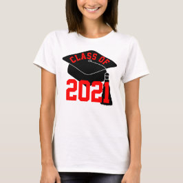 Camiseta Grad Cap Red Class de 2024