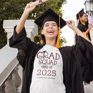Camiseta Grad Squad Class de 2025 Name Graduation