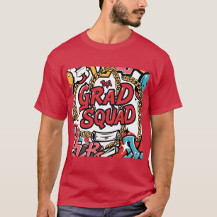 Camiseta Grad Squad Hip-Hop Graffiti Graduación Mens Tshirt