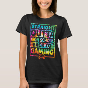 Camiseta Grad Straight Outta High School Gaming Video Gamer