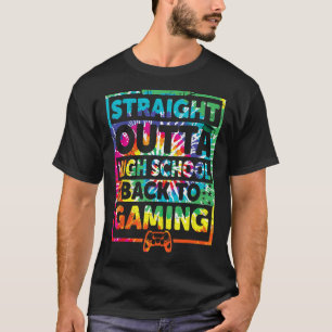 Camiseta Grad Straight Outta High School Gaming Video Gamer