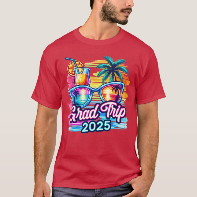 Camiseta Grad Trip 2025 Vacaciones en Playa de Palm (Anverso)