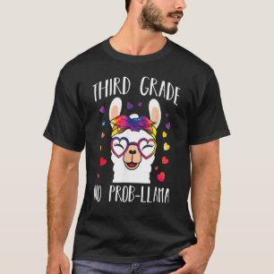 Camiseta Grade Back To School No Prob Llama For Teacher Stu