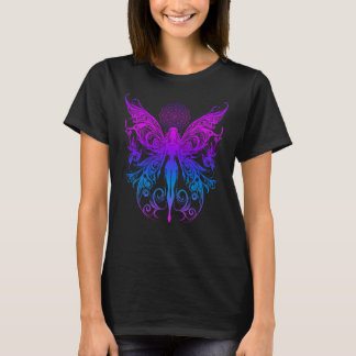 Camiseta Gradiente azul rosado caramelo de hadas encantado