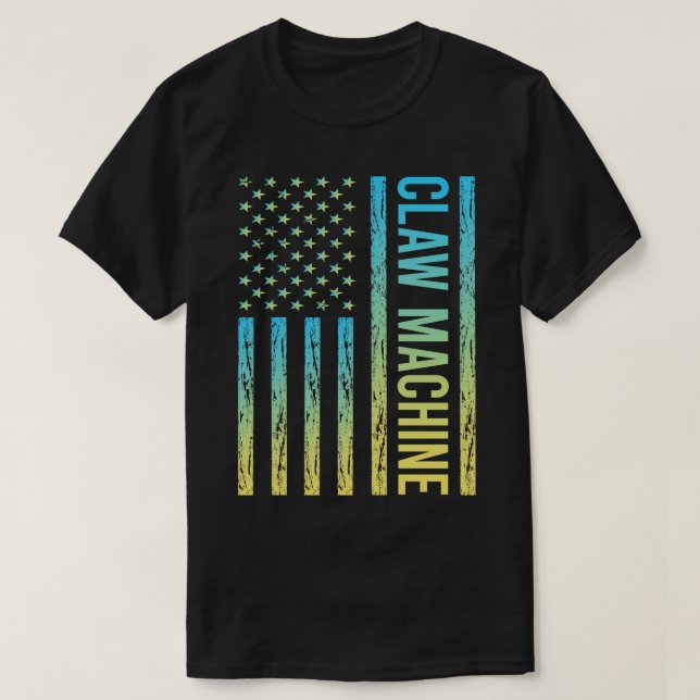 Camiseta Gradiente Bandera 02 Crane De Máquina De Cuchillas (Diseño del anverso)