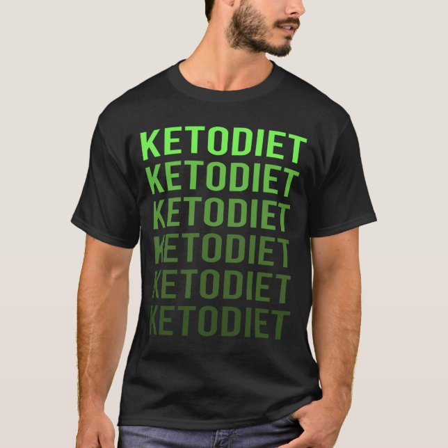 Camiseta Gradiente blanco Dieta de Keto Ketogenia Ketone Ke (Anverso)