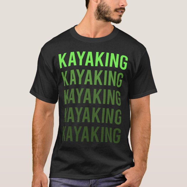 Camiseta Gradiente blanco Kayak Kayak Kayaker (Anverso)