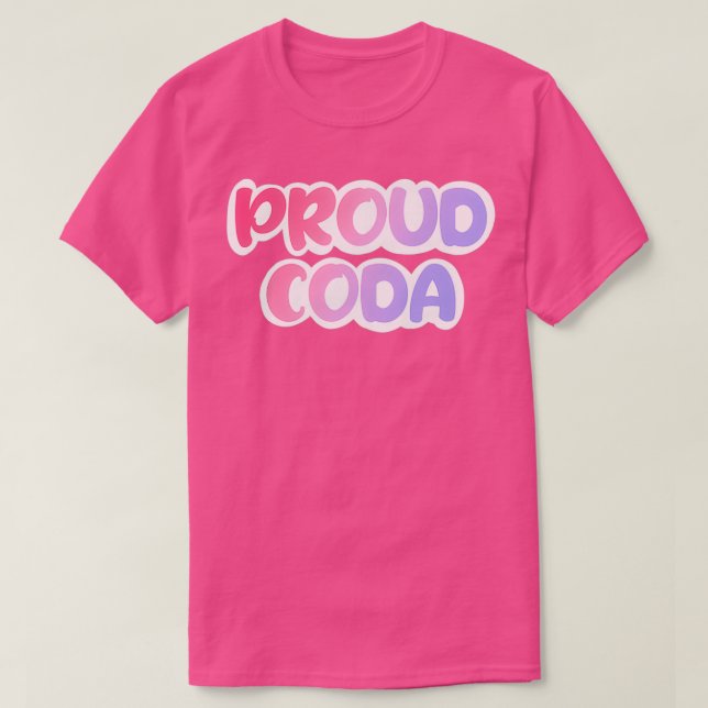 Camiseta gradiente de algodón de CODA orgulloso (Diseño del anverso)