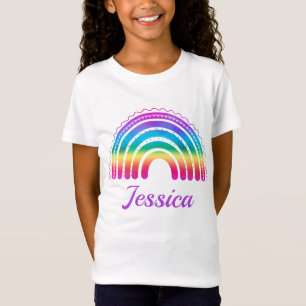 Camiseta Gradiente de Arcoíris Bohó Colorido
