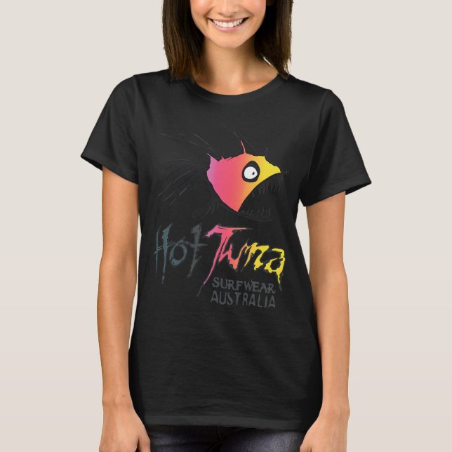 Camiseta Gradiente de pez agresivo Surf (Anverso)