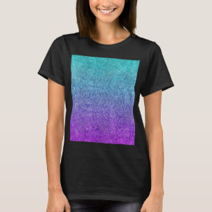 Camiseta Gradiente de Purpurina de colofón tropical