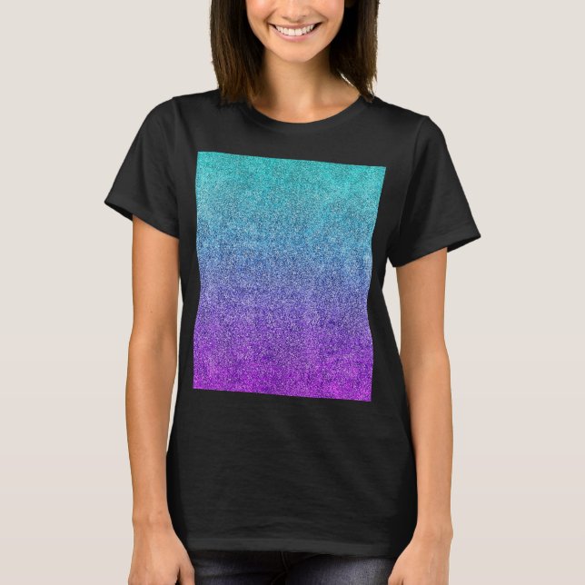 Camiseta Gradiente de Purpurina de colofón tropical (Anverso)