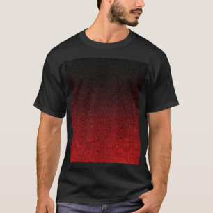 Camiseta Gradiente de Purpurina rojo y negro