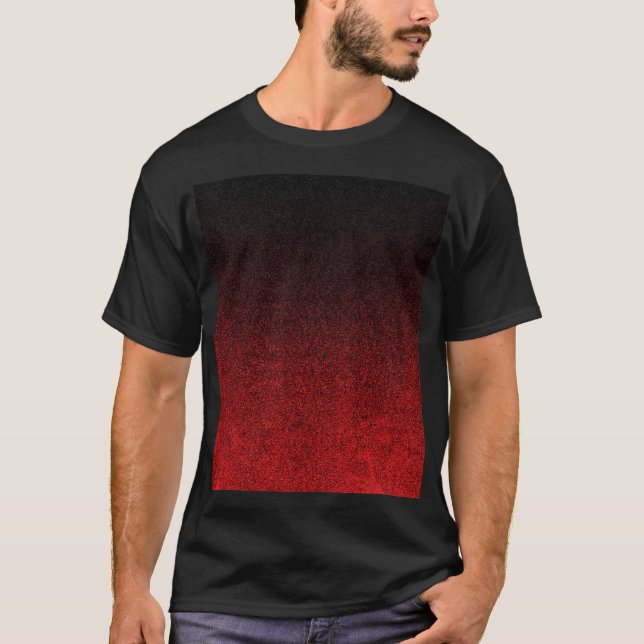 Camiseta Gradiente de Purpurina rojo y negro (Anverso)