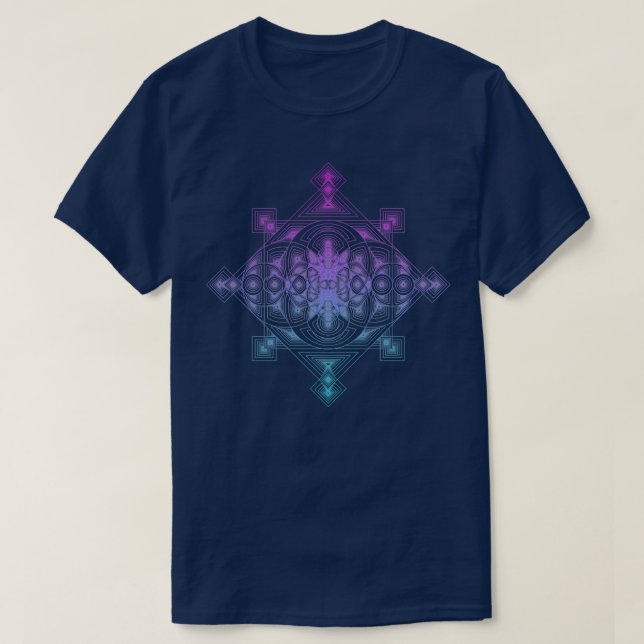 Camiseta Gradiente de supercámaras cuadradas (Diseño del anverso)