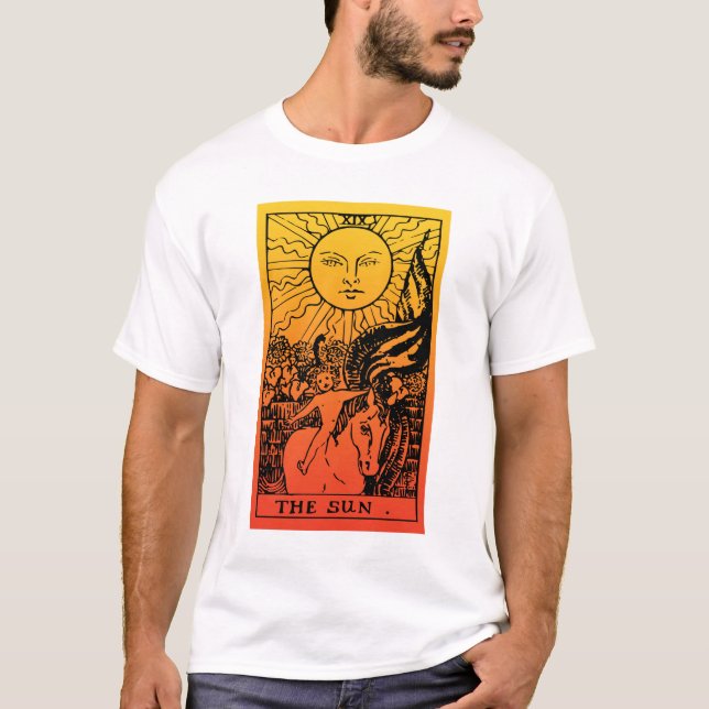 Camiseta Gradiente de Tarot del Sol (Anverso)