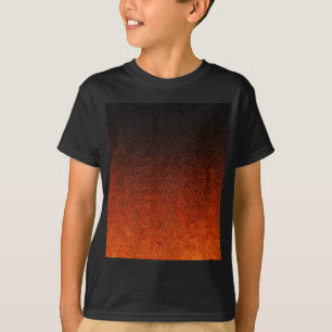 Camiseta Gradiente Naranja de caída y Purpurina negro