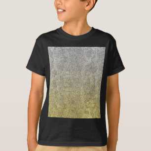 Camiseta Gradiente Purpurina Plata y Oro Caída
