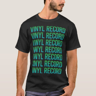 Camiseta Gradiente Registros de Vinilo de Texto