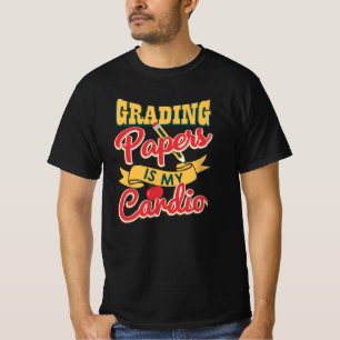 Camiseta Grading Papers es mi gráfico de profesores de card
