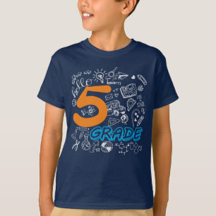 Camiseta Grado 5 divertida de vuelta a la escuela