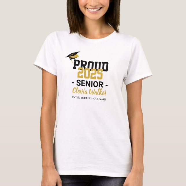 Camiseta Grado de graduado de la escuela con orgullo person (Anverso)