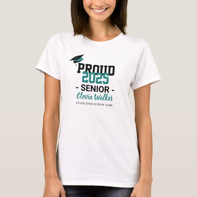 Camiseta Grado de graduado de la escuela con orgullo person (Anverso)