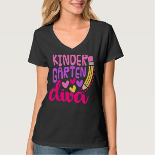 Camiseta Grado de guardería Diva Primer Día de Chica Escola