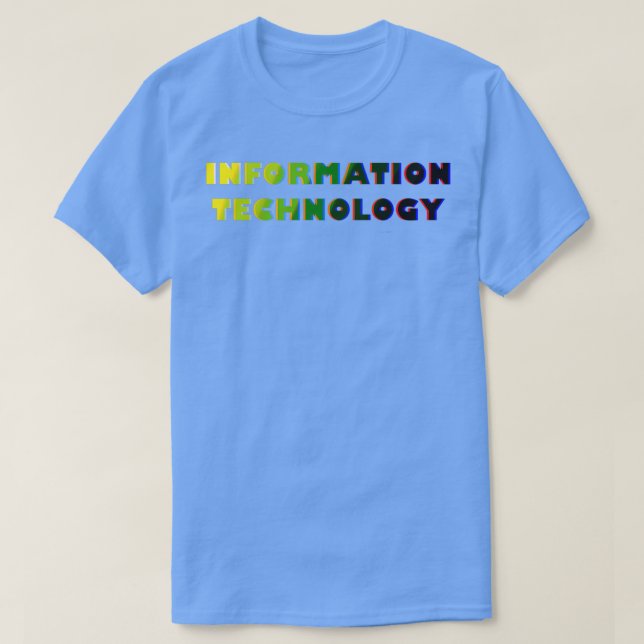 Camiseta Grado de Tecnología de la Información ShinyGlitchy (Diseño del anverso)